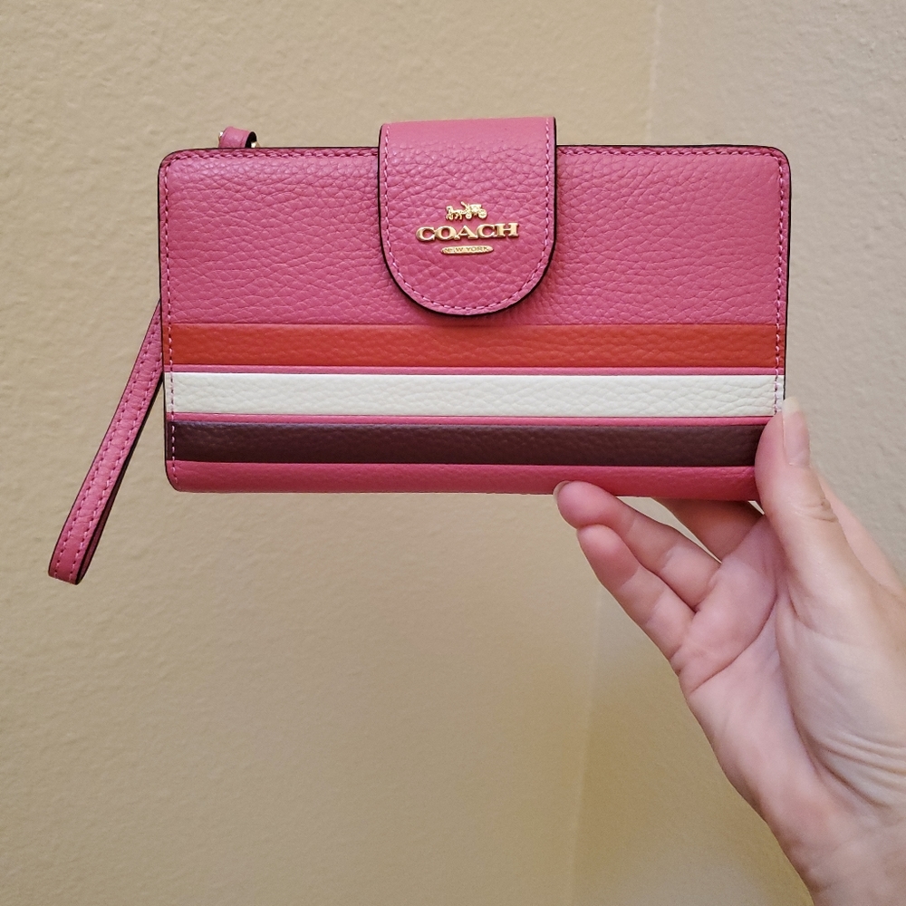 Coach Phone Tech Wallet Retro Stripe - Picture 10 of 10